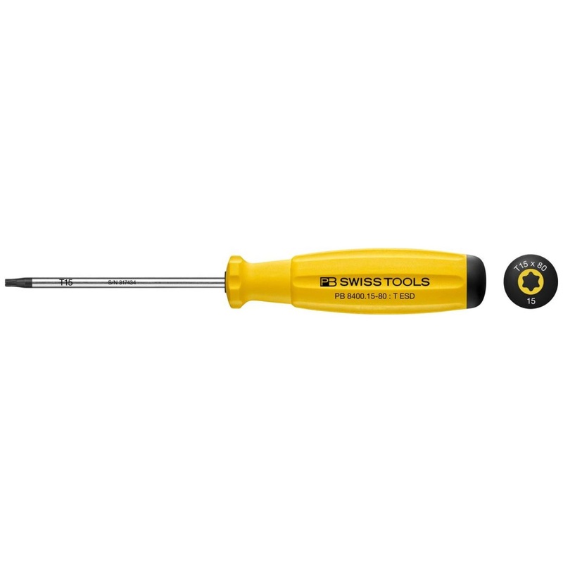 PB Swiss Tools PB 8400.15-80 ESD SwissGrip Screwdriver TORX  ESD - TX15