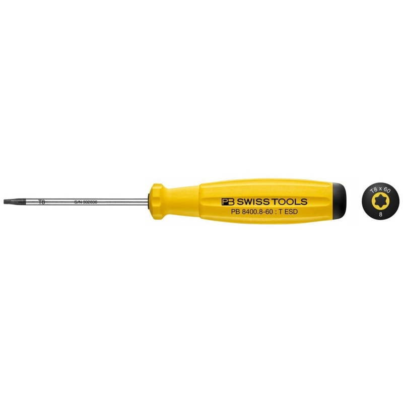 PB Swiss Tools PB 8400.8-60 ESD SwissGrip Screwdriver TORX  ESD - TX8