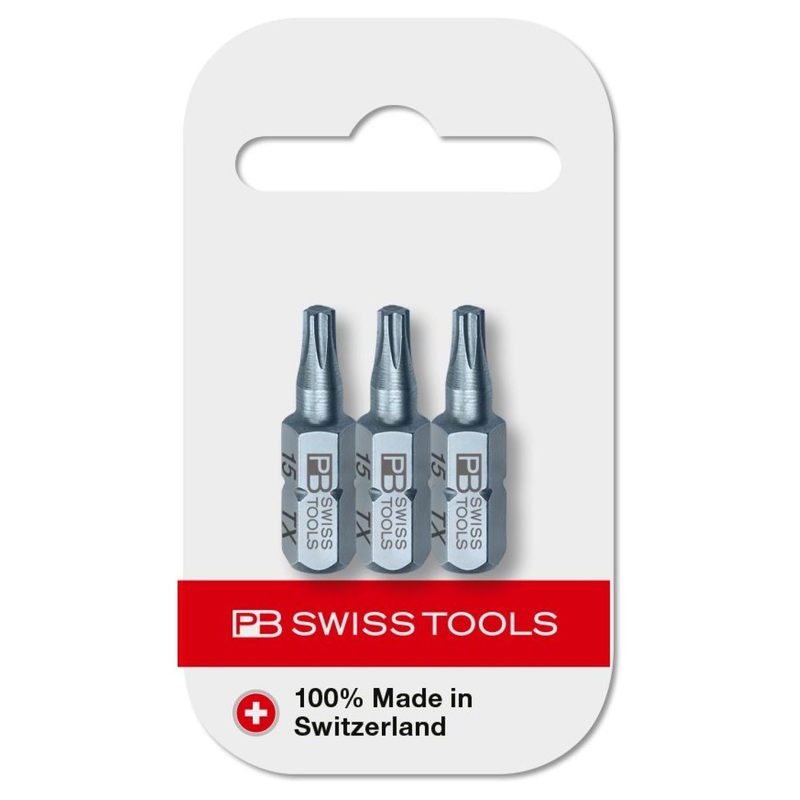 PB Swiss Tools PB C6.400/10 CN3 PrecisionBit, Design C 6.3 TORX , Size 10 , 3 Piece - 1/4 Inch
