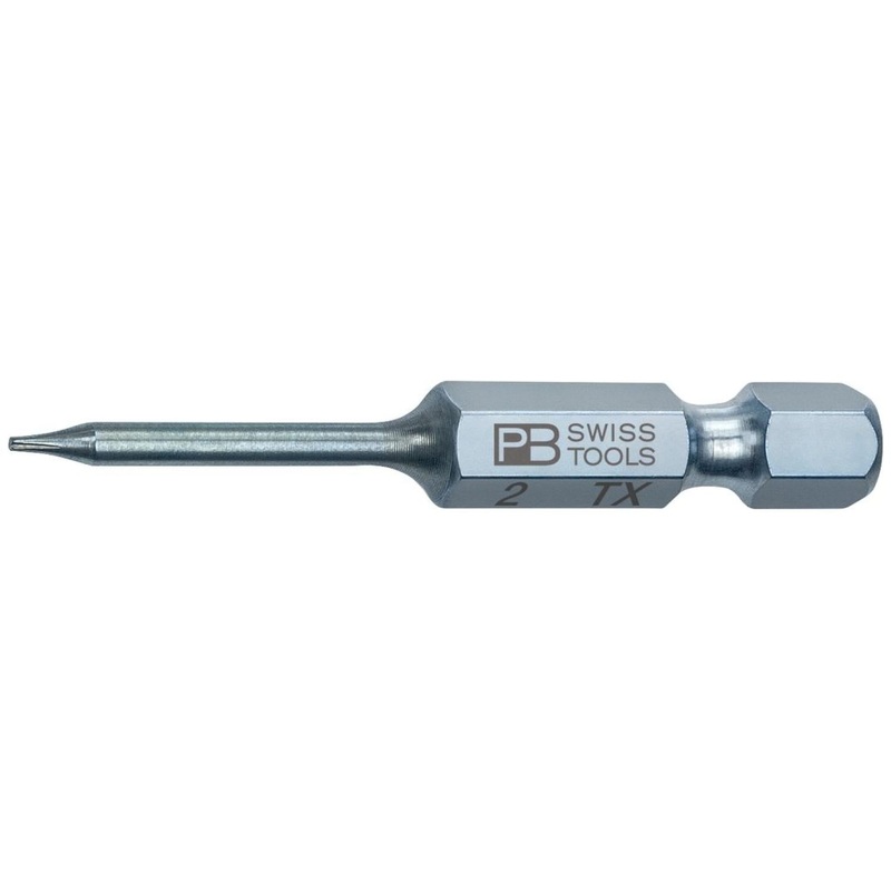 PB Swiss PB E6.400/2-50 Precision Bit for TORX-Screws, T2, L - 50 mm