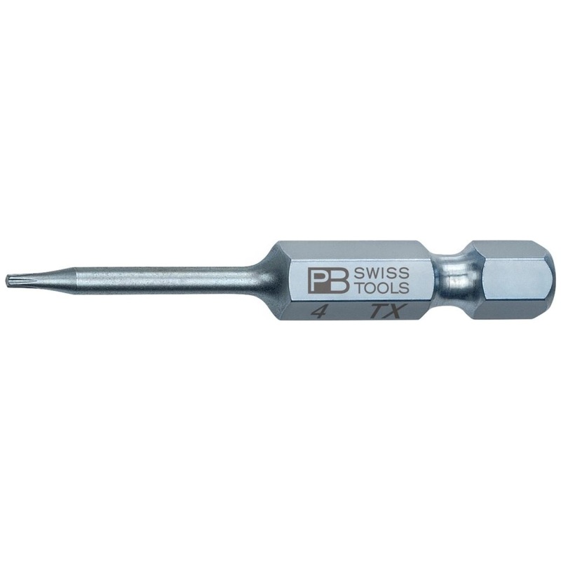 PB Swiss PB E6.400/4-50 Precision Bit for TORX-Screws, T4, L - 50 mm