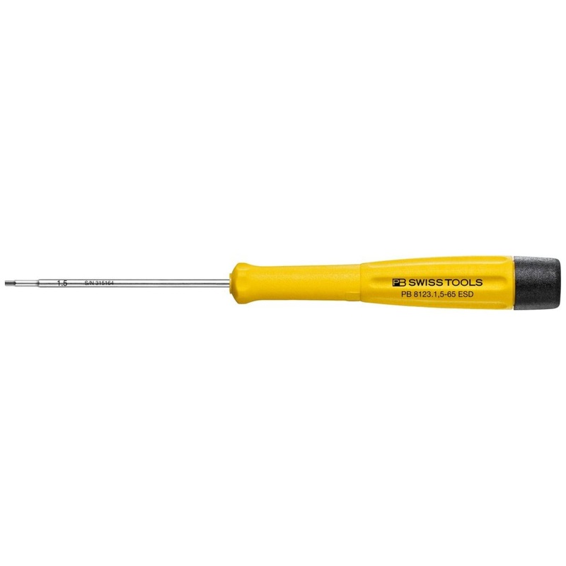 PB Swiss Tools PB 8123.1,5-65 ESD Electronics Screwdriver, Hex