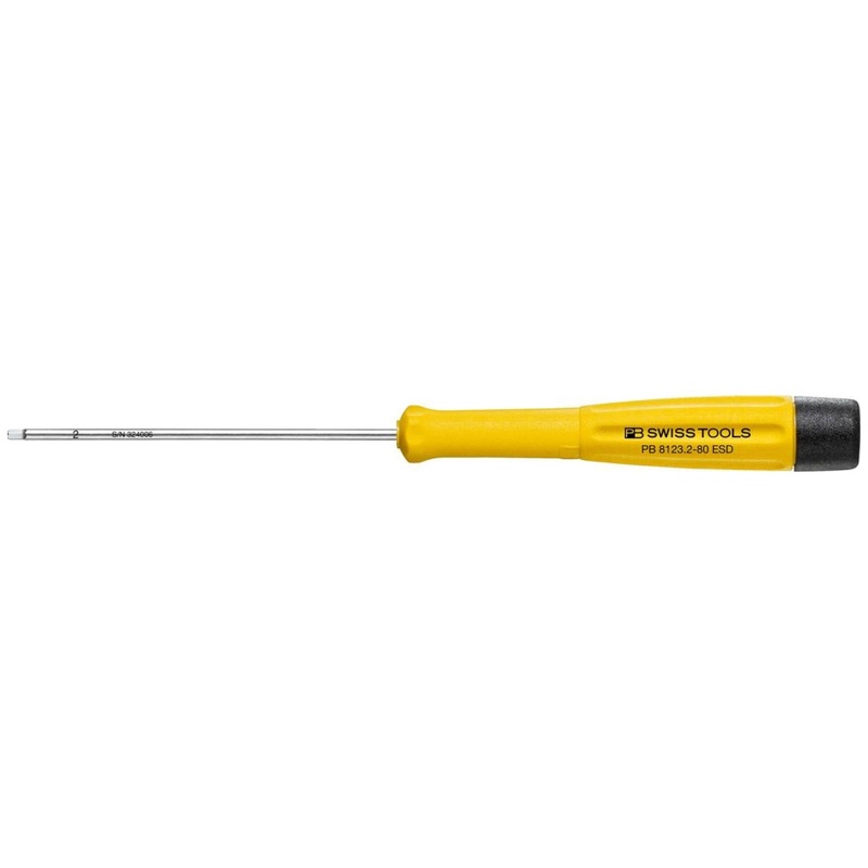 PB Swiss Tools PB 8123.2-80 ESD Electronics Screwdriver, Hex
