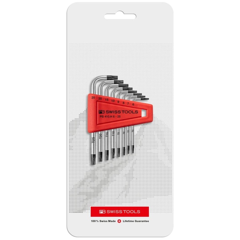 PB Swiss PB 410.H 6-25 CN TORX Key L- Wrenches Set in a Practical Plastic Holder