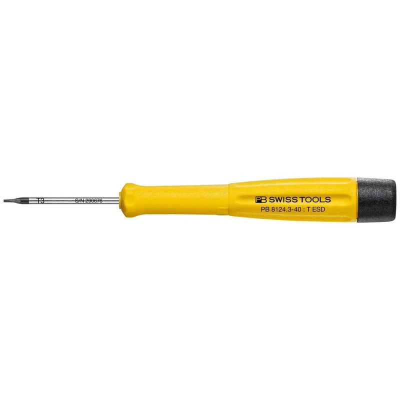 PB Swiss PB 8124.3-40 ESD ESD Electronics Screwdriver for TORX Screws T3