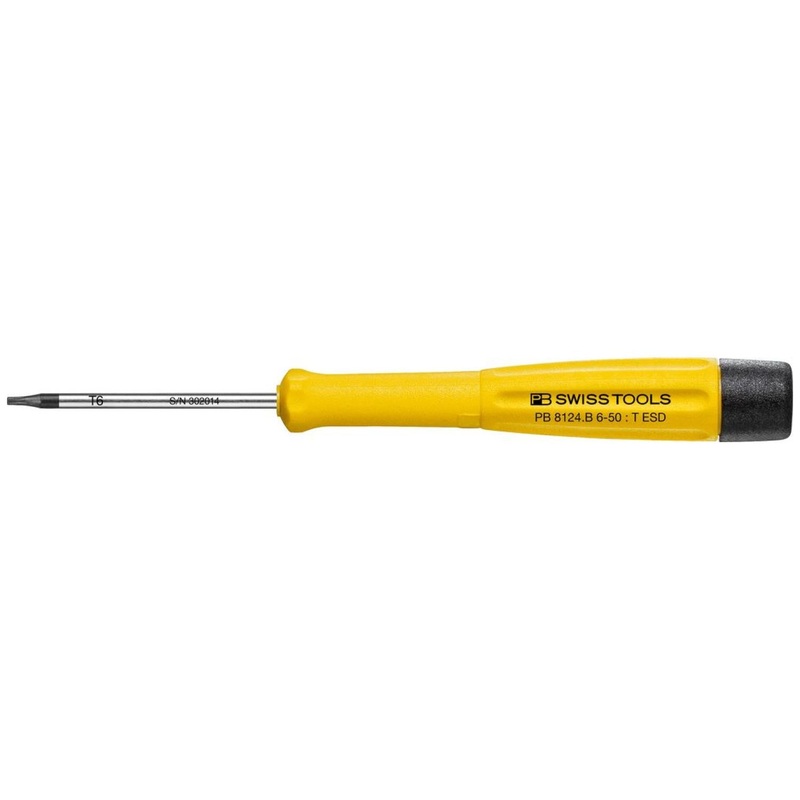 PB Swiss PB 8124.B 6-50 ESD ESD Electronics Screwdriver for TORX Screws T6, L - 143 mm