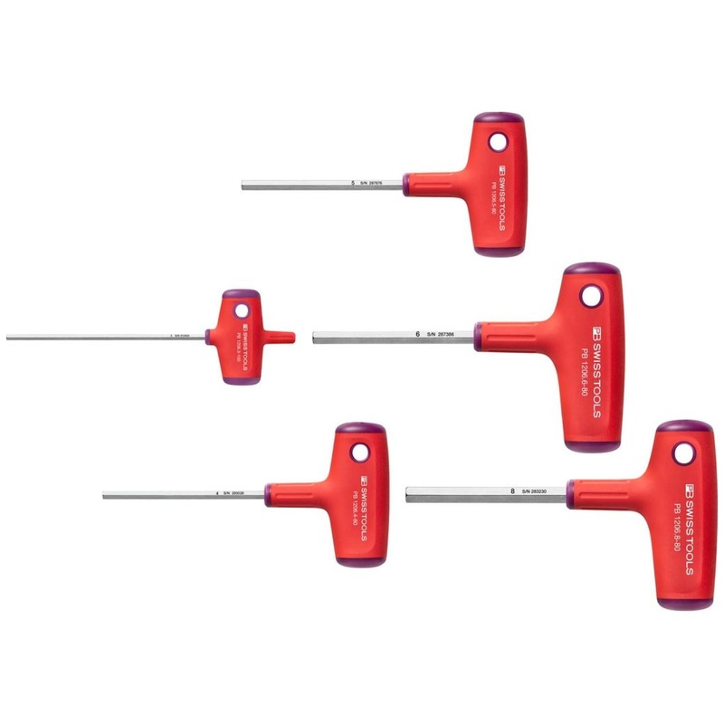 PB Swiss Tools PB 1555 Cross handle screwdriver set Hex, 5 pieces