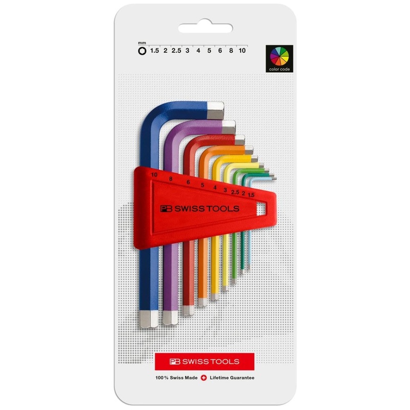 PB Swiss Tools PB 210.H-10 RB CN RainBow Key L-Wrenches Set