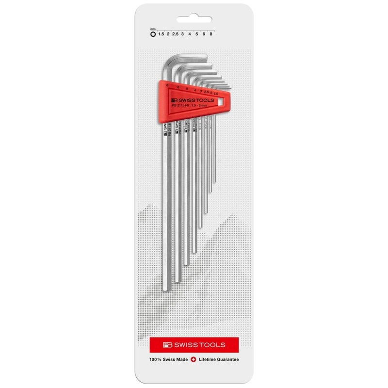 PB Swiss Tools PB 211.H-8 CN Key L-Wrenches 8 Pcs