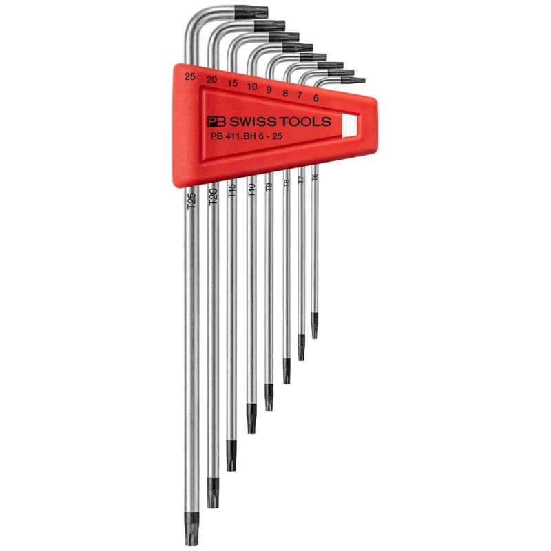 PB Swiss Tools PB 411.BH 6-25 Key L-wrenches, long, set in a practical plastic holder, 8 Pieces