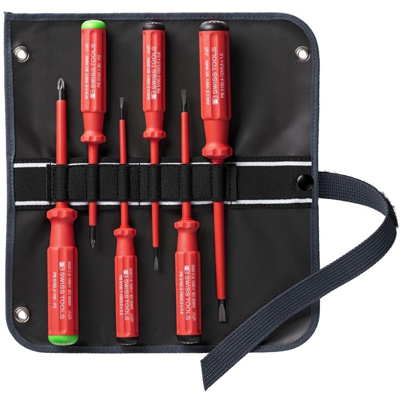 PB Swiss Tools PB 5543.SU GY Classic VDE Screwdriver set, 6 Pieces