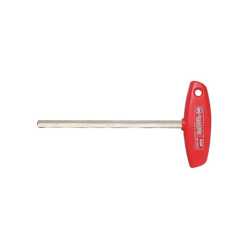 Wiha Tools 33425 Soft Grip Hex T-Handle 10.0 mm x 100 mm