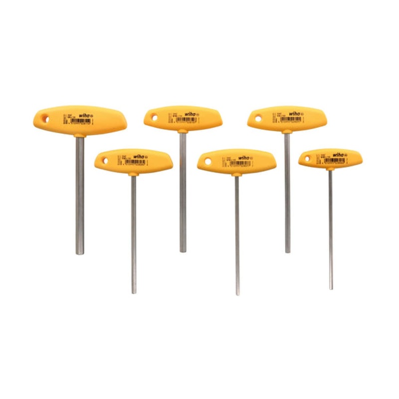Wiha Tools 33475 6 Piece Hex SAE T-Handle Set