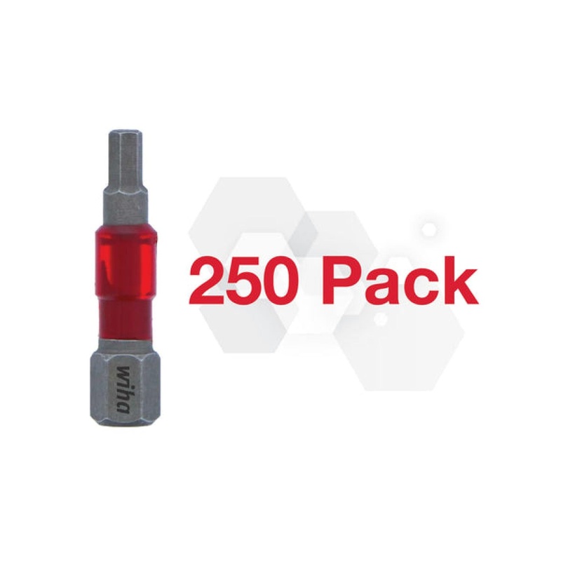 Wiha 76552 MaxxTor Impact Bit Hex 4.0mm - 29mm - 250 Pack