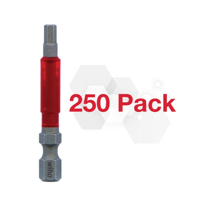 Wiha 76567, Impact Power Bit Hex 9/64" - 250 Pk