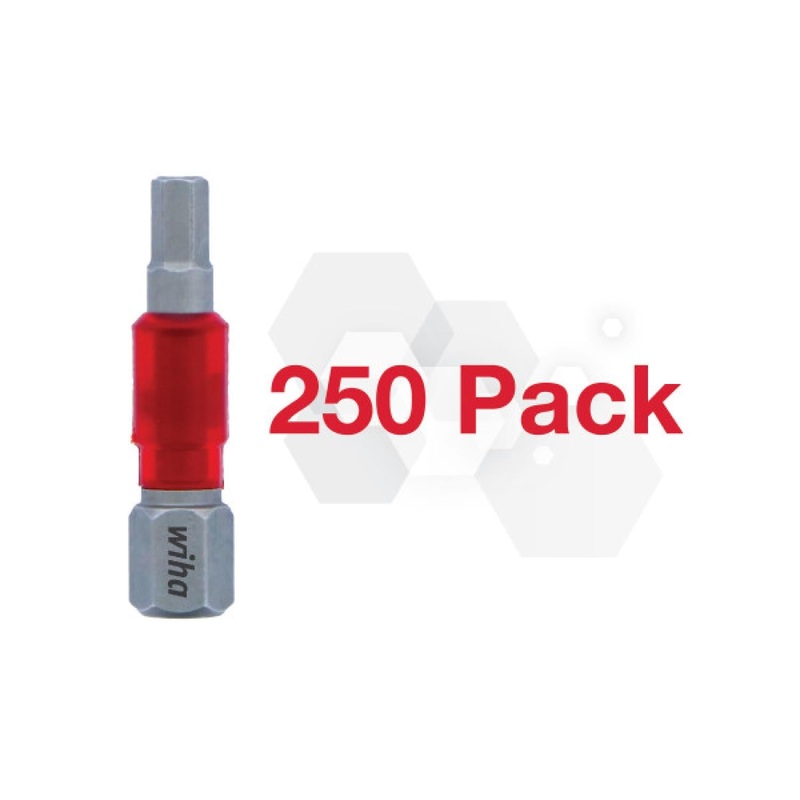 Wiha 76568, Impact Power Bit Hex 5/32" - 250 Pk