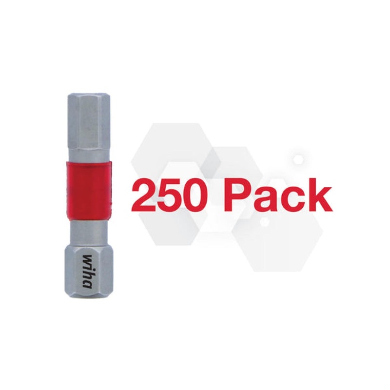 Wiha 76576, Impact Power Bit Hex 7/32" - 250 Pk