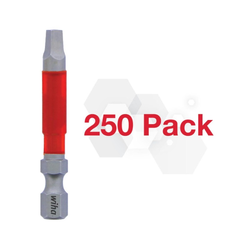 Wiha 76599 - Impact Power Bit Square #3 - 250 Pack