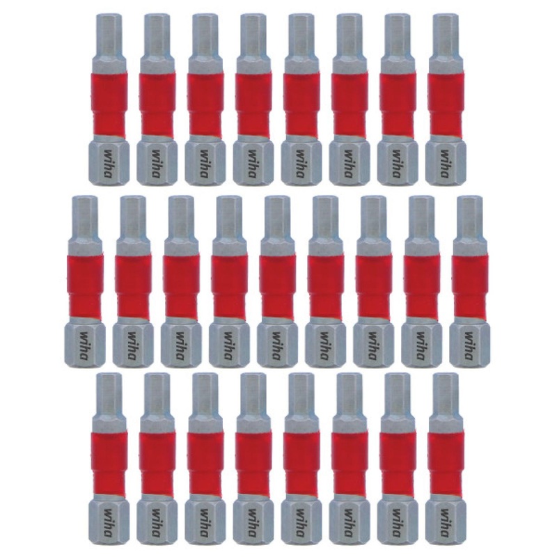 Wiha Tools 76624 MaxxTor Impact Bit Hex 4.0mm - 29mm - 25 Pack