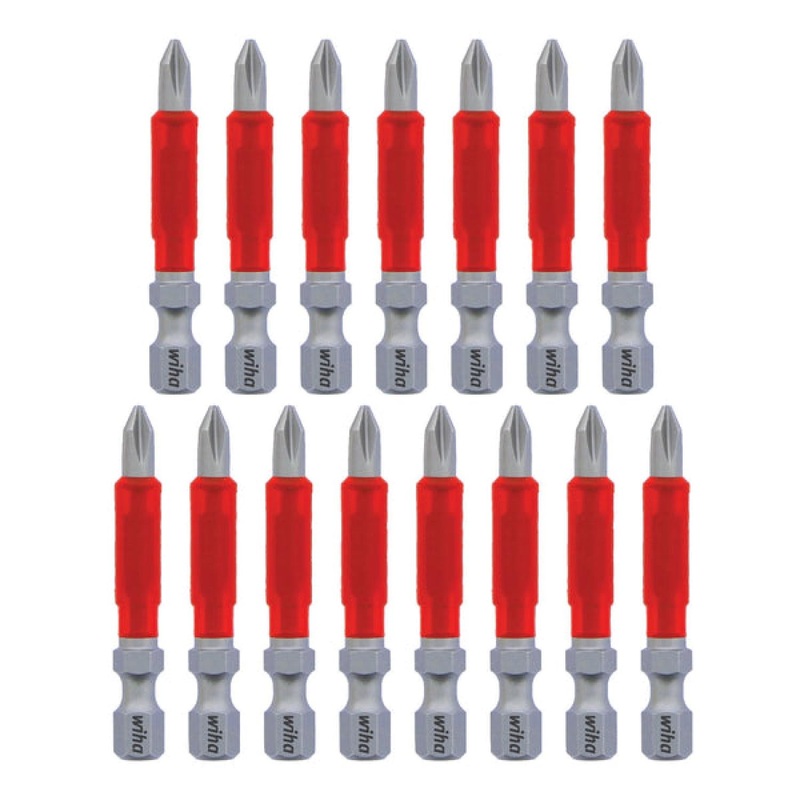 Wiha Tools 76641 MaxxTor Impact Bit Phillips #1 - 49mm - 15 Pack