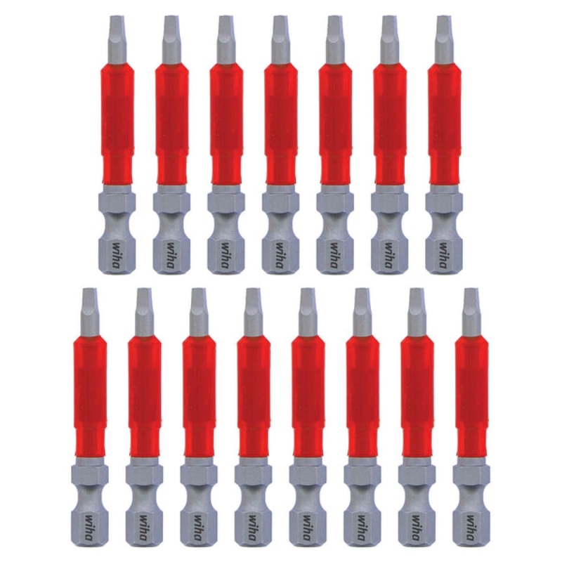 Wiha Tools 76644 MaxxTor Impact Bit Square #1 - 49mm - 15 Pack
