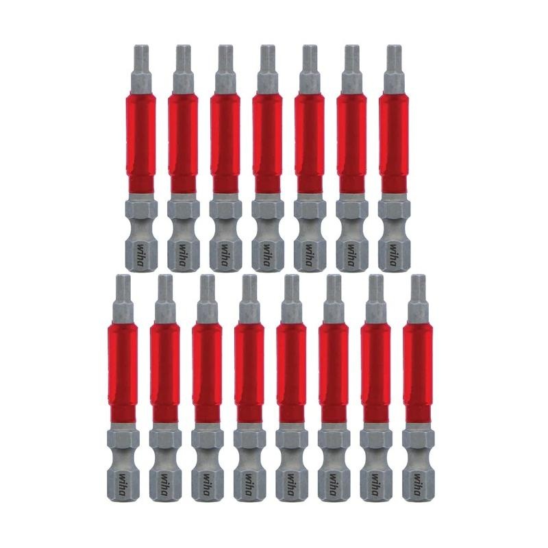 Wiha Tools 76670 MaxxTor Impact Bit Hex 1/8" - 49mm - 15 Pack