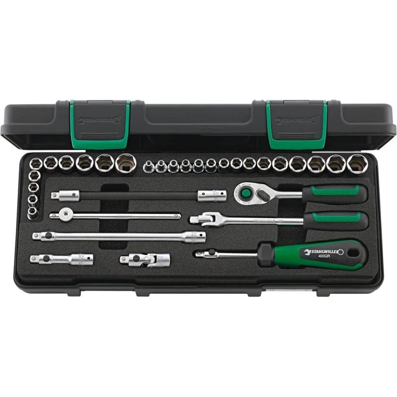 Stahlwille 96010107 40ma/25/8QR Hex Socket set 1/4 Inch, 33 Pcs
