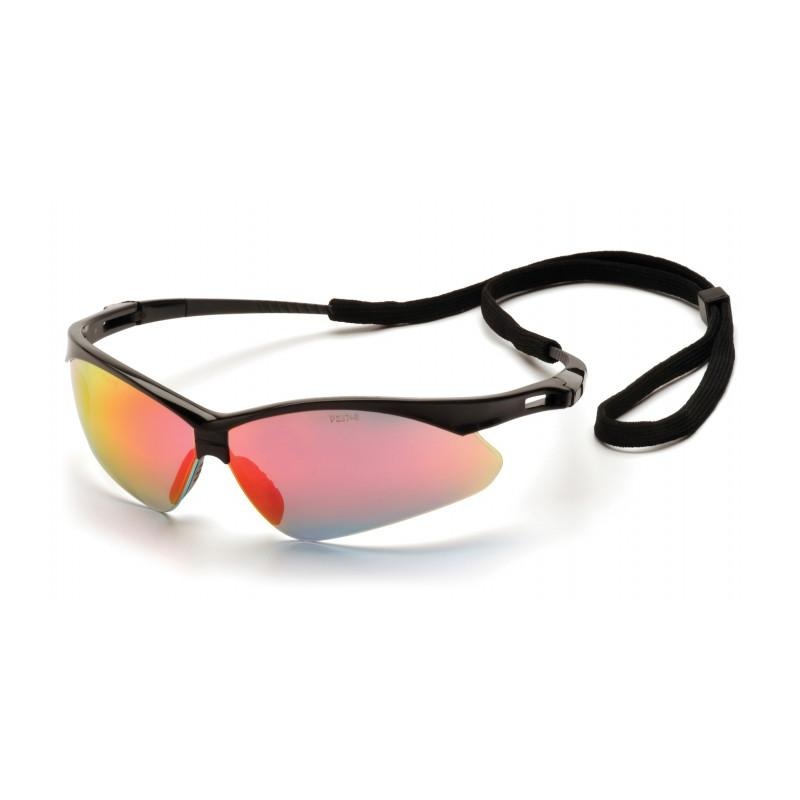 Pyramex SB6345SP Pyramex Safety - PMXTREME - Black Frame/Ice Orange Mirror Lens with Black Cord
