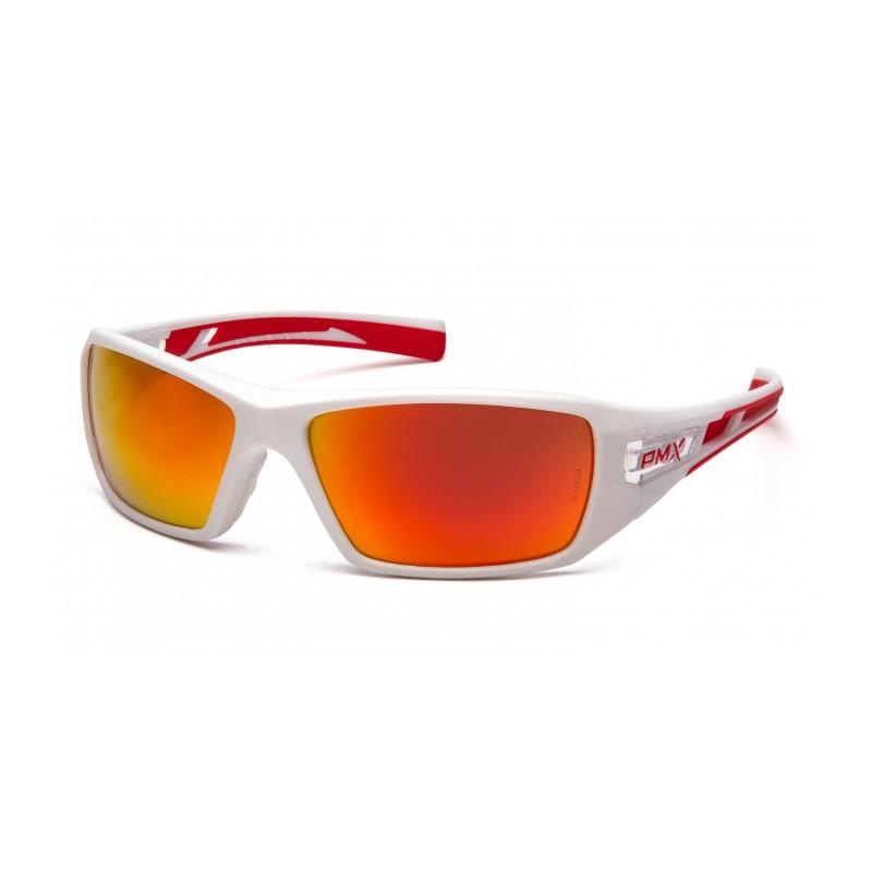Pyramex SWR10455D Velar Sky Red Mirror Lens with White and Red Frame
