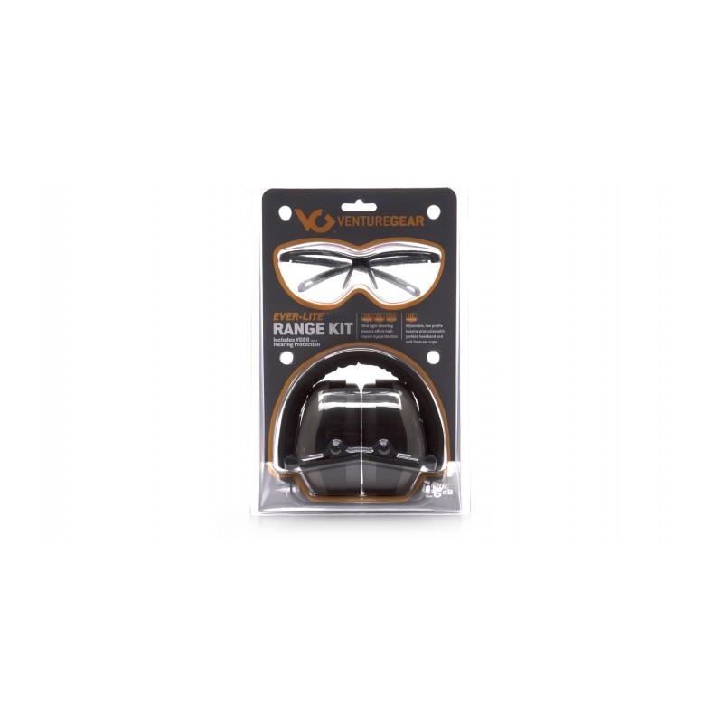 Pyramex VGCOMBO8610 PM8010 Earmuff with Ever-Lite Black Frame and Clear Lens