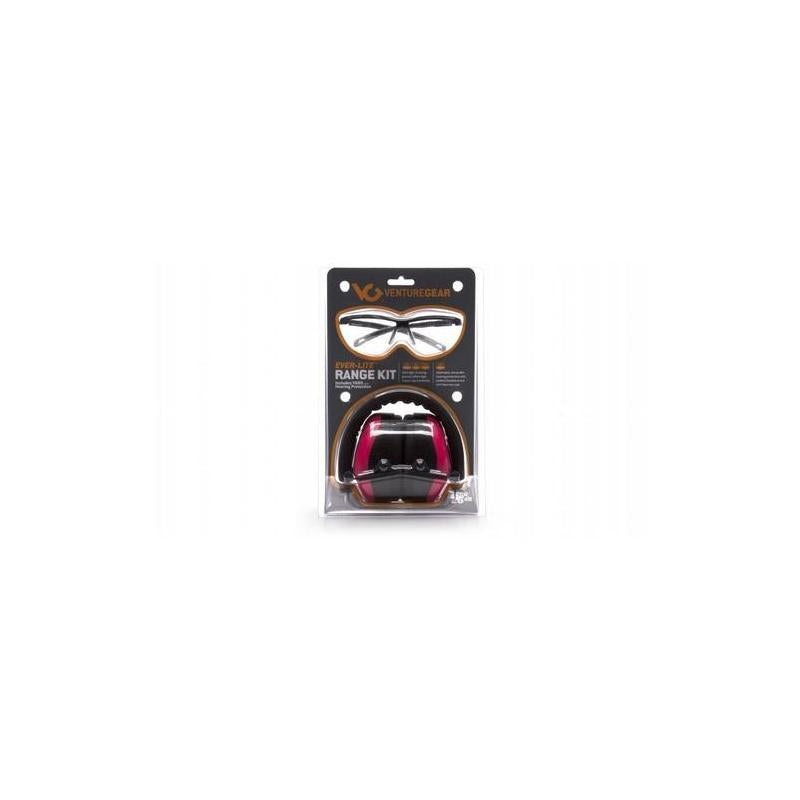 Pyramex VGCOMBO8617 PM8010 Earmuff with Ever-Lite Black Frame and Pink Lens