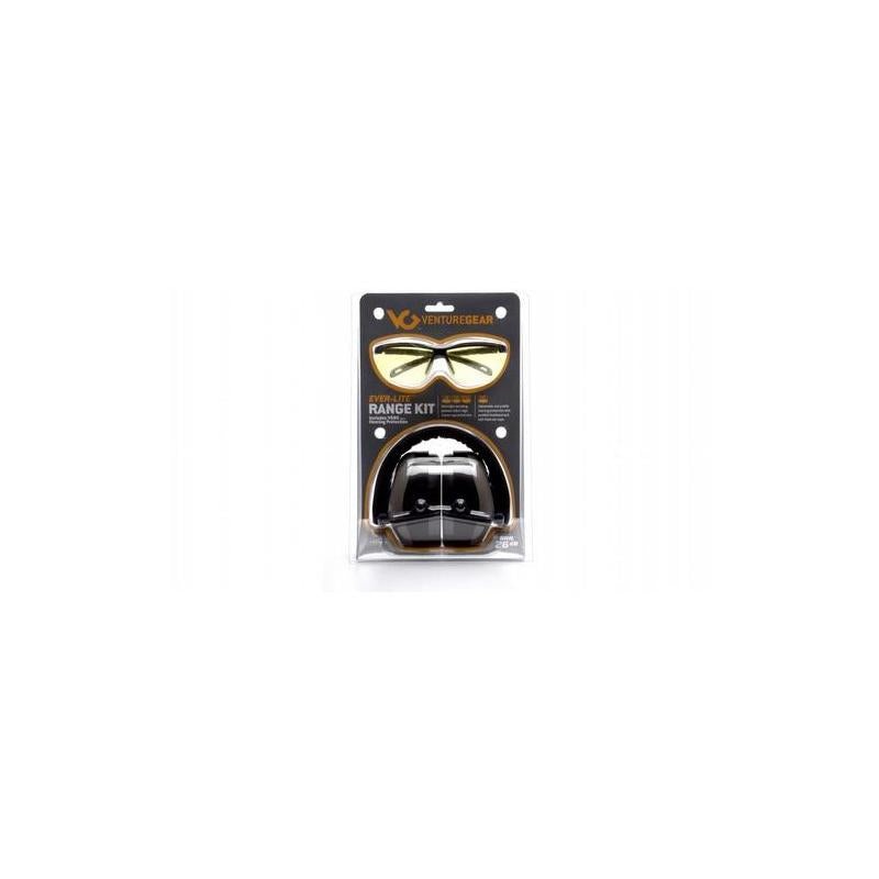 Pyramex VGCOMBO8630 PM8010 Earmuff with Ever-Lite Black Frame and Amber Lens