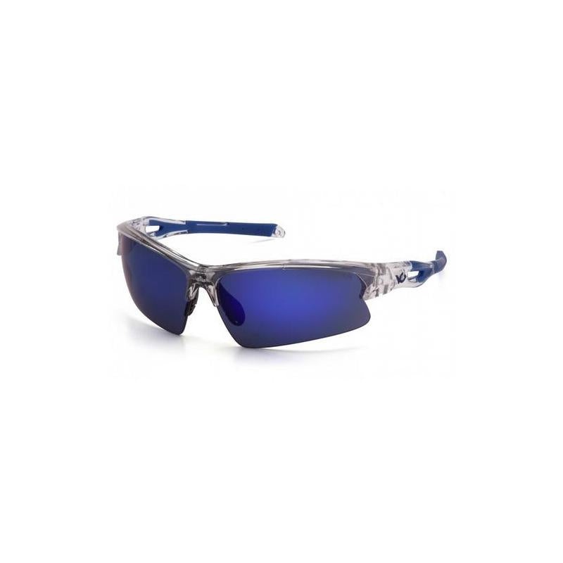 Pyramex VGSC1665T Ice Blue Mirror Lens with Clear/Blue Frame