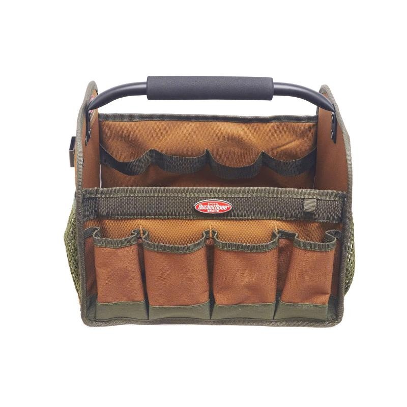 Bucket Boss 70012 Gatemouth Tool Tote in Brown, 11 liters
