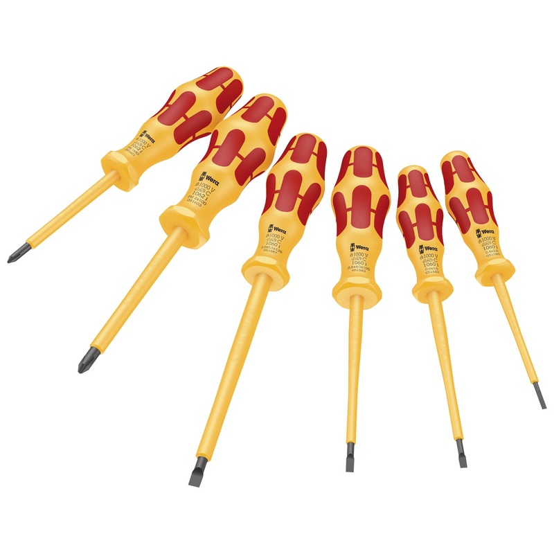 Wera 1060 i/1062 i/6 Kraftform VDE screwdriver set, 6 pieces