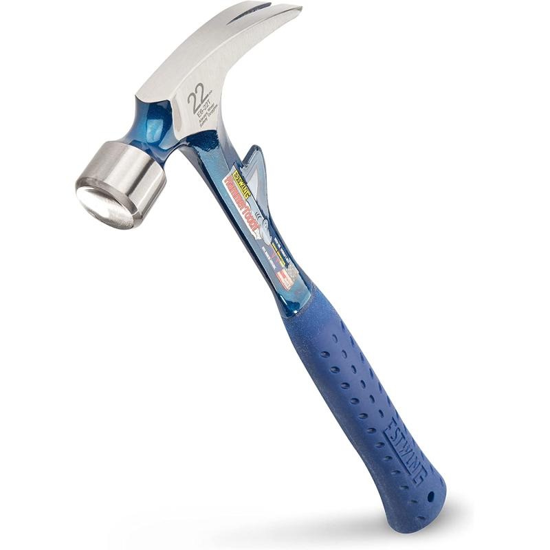 Estwing  E6-22TM 22 Oz Solid Steel Hammertooth Hammer With Milled Face And Blue Grip