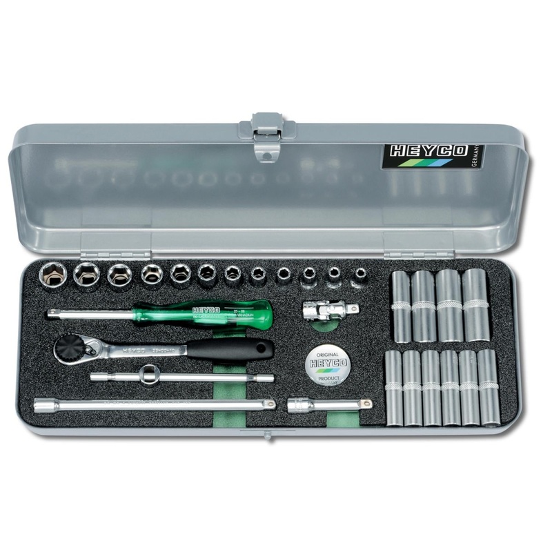 Heyco 00031191083 Socket Wrench Set, 1/4 Inch Drive, 28 Pc.