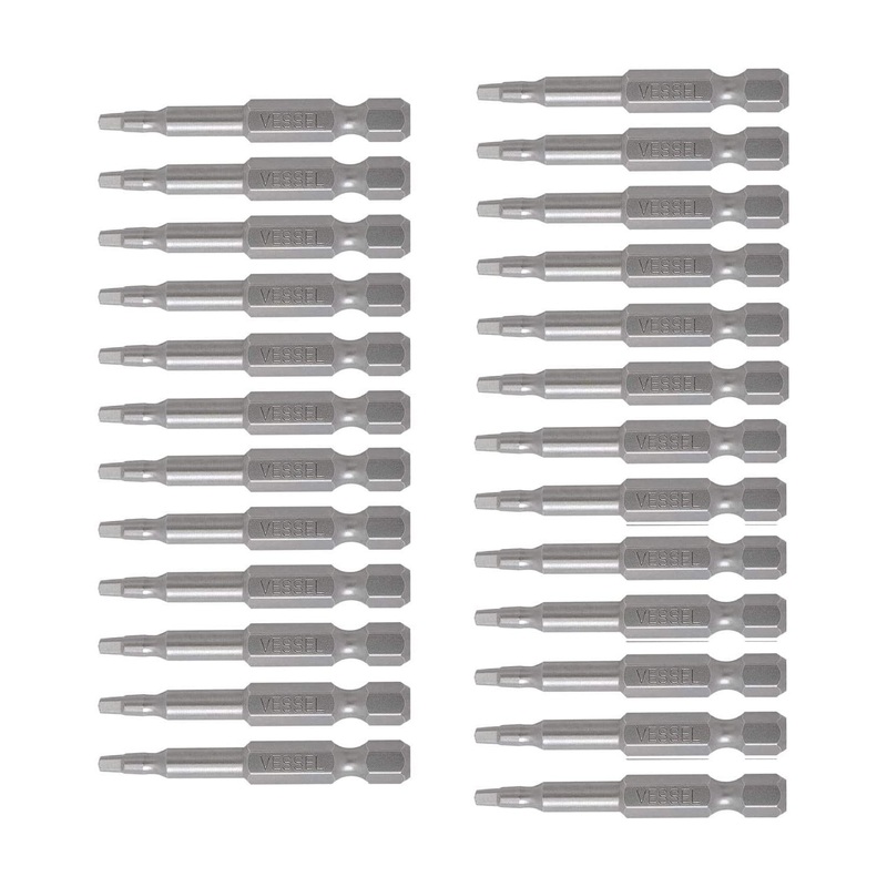 Vessel Tools NTSQ150P25K Neck Torsion Power Bits, SQ1 x 50 mm, Bulk 25 Pc.