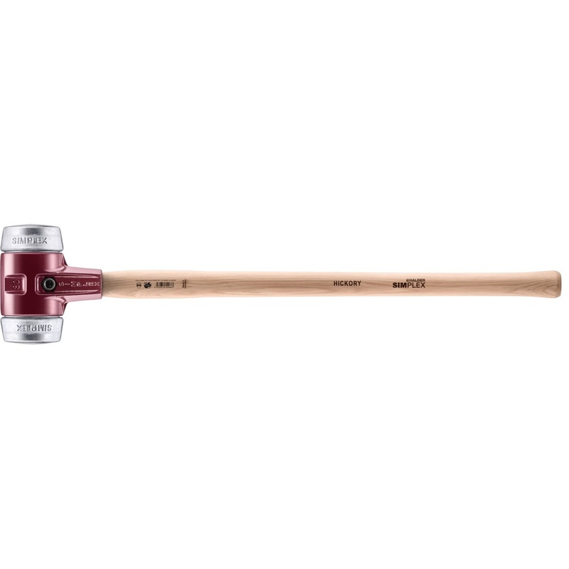 Halder 3009.081 Simplex Sledgehammer with Aluminum Inserts, Cast Iron Housing and Hickory Handle