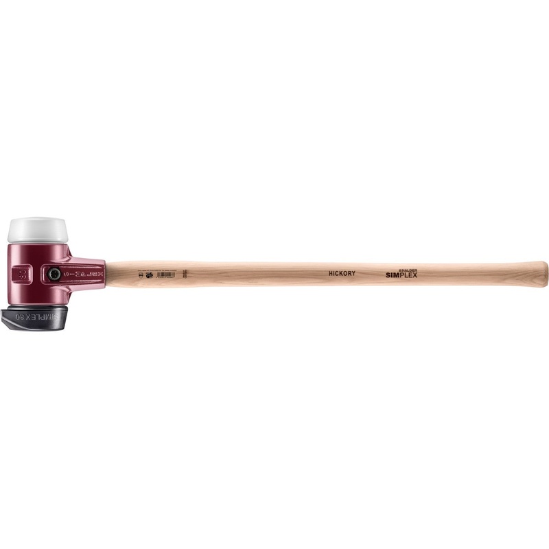 Halder 3027.281 Simplex Sledgehammer with Superplastic and STAND-UP Black Rubber Inserts / Cast Iron Housing and Wood Handle