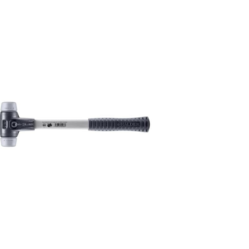 Halder 3703.030 SIMPLEX TPE-Mid Soft-Face Mallet w/ Steel Housing & Fiberglass Handle, 1.18 Inch