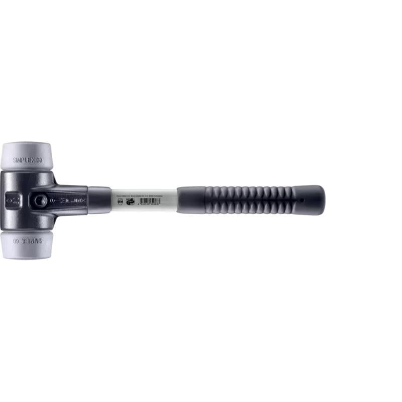 Halder 3703.060 SIMPLEX soft-face mallet TPE-mid; with reinforced cast iron housing and fibre-glass handle