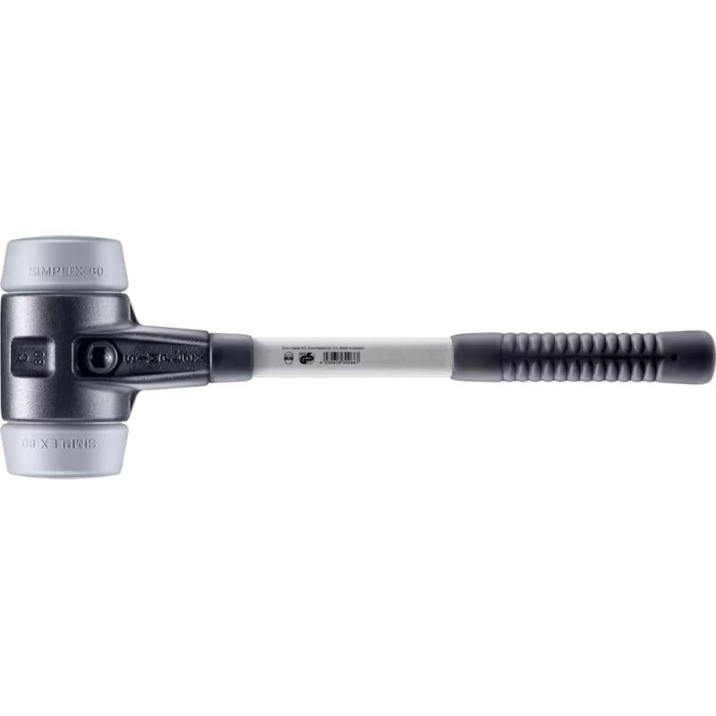 Halder 3703.080 SIMPLEX soft-face mallet TPE-mid; with reinforced cast iron housing and fibre-glass handle