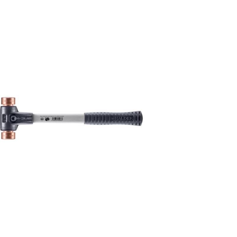 Halder 3704.030 SIMPLEX soft-face mallet Copper; with reinforced cast iron housing and fibre-glass handle