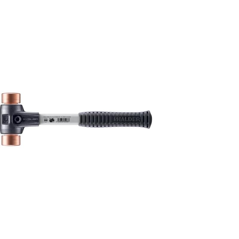 Halder 3704.040 SIMPLEX soft-face mallet Copper; with reinforced cast iron housing and fibre-glass handle