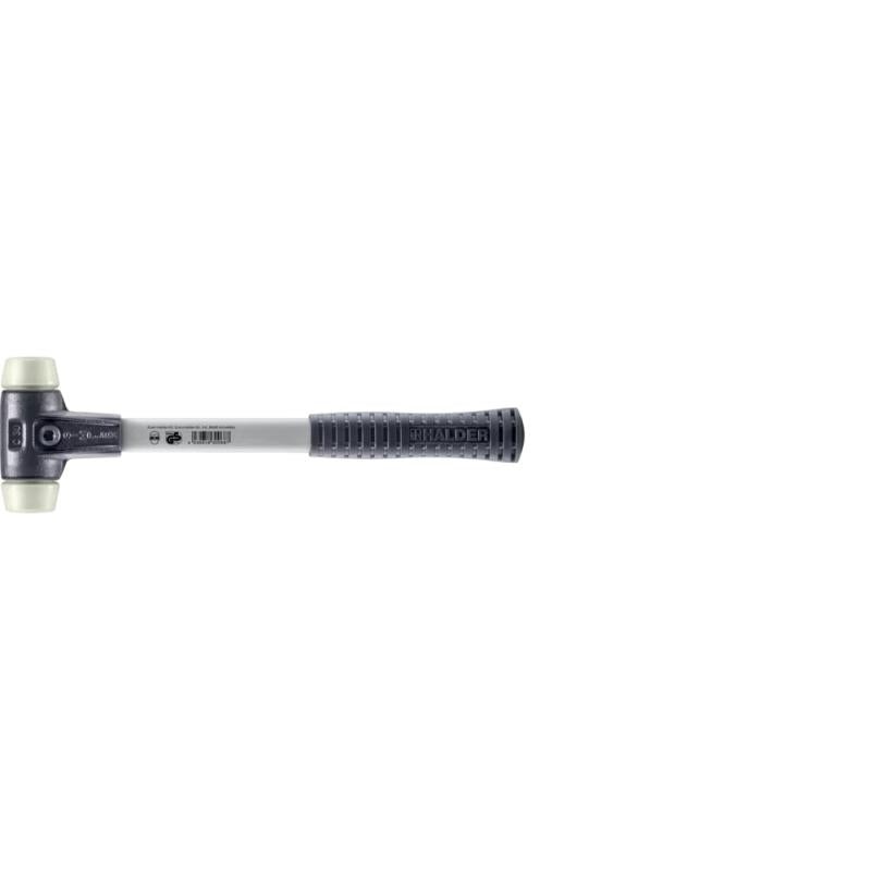 Halder 3708.030 Simplex Mallet with Nylon Inserts  Heavy Duty Reinforced Housing and Fiberglass Handle