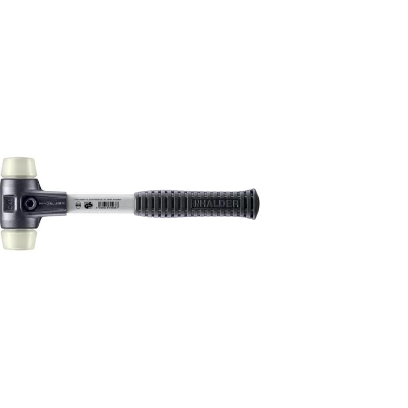 Halder 3708.040 SIMPLEX Nylon Soft-Face Mallet w/ Steel Housing & Fiberglass Handle