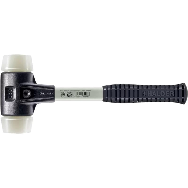 Halder 3708.060 MPLEX Nylon Soft-Face Mallet w/ Steel Housing & Fiberglass Handle 3.7 lbs Head