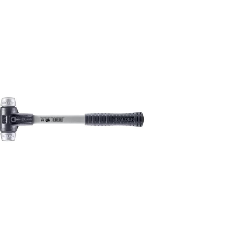 Halder 3709.030 Simplex Mallet with Aluminum Inserts Heavy Duty Reinforced Housing and Fiberglass Handle