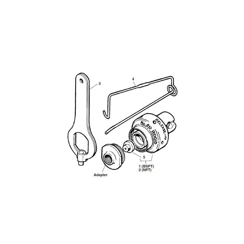 Ridgid 68185 1 1/2'' BSPT Adapter